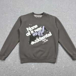 Taylor Swift Midnights Sweatshirt Womens XS Gray None Of This Was Accidental Top